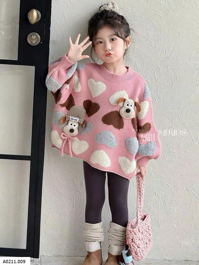 ÁO LEN TRÁI TYM CÚN  Giá sỉ 191k