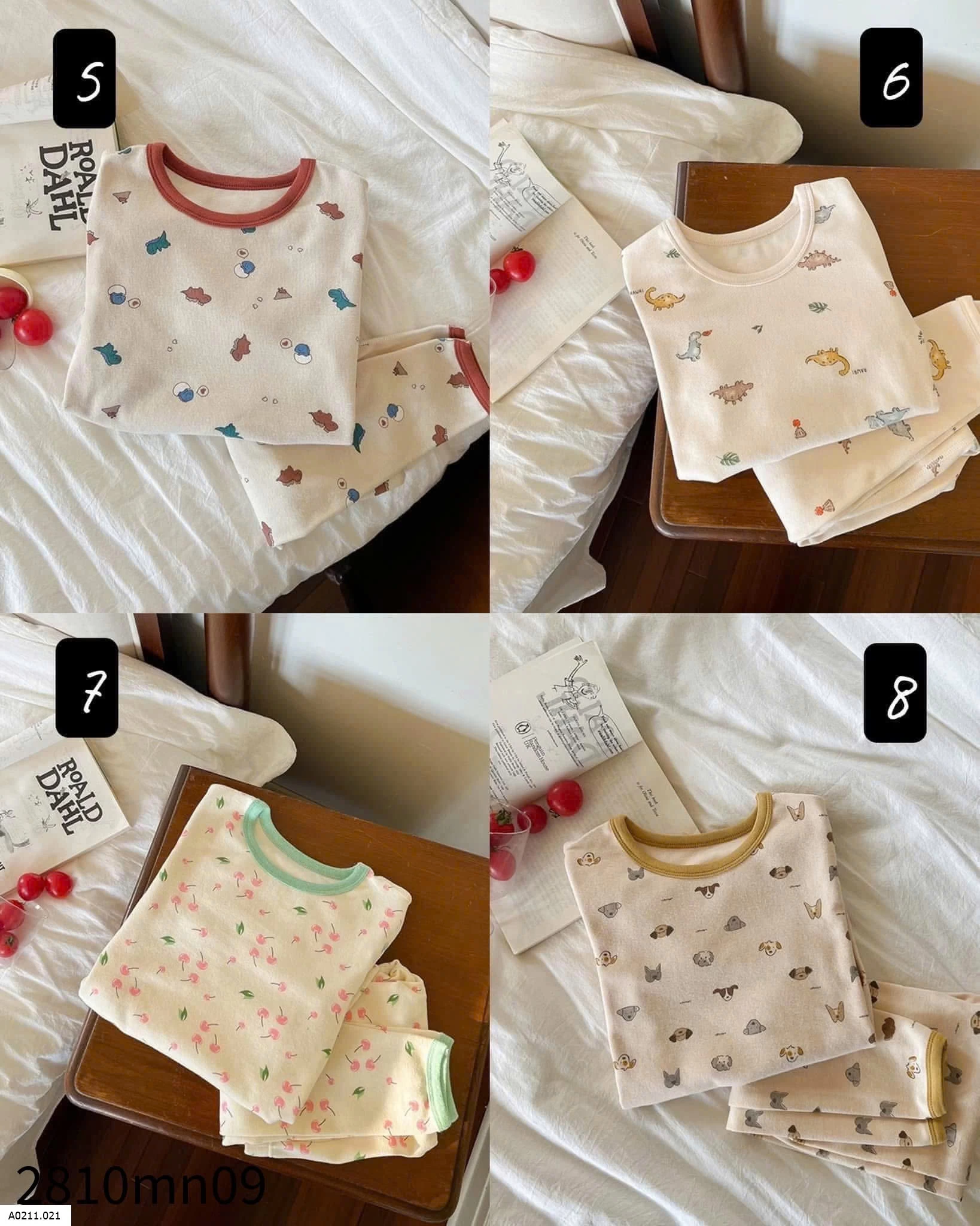 BỘ MẶC NHÀ DÀI TAY HÃNG AMBBKID   Giá sỉ SIZE 80-150 : 120k/1b Size 160:  140k/1b