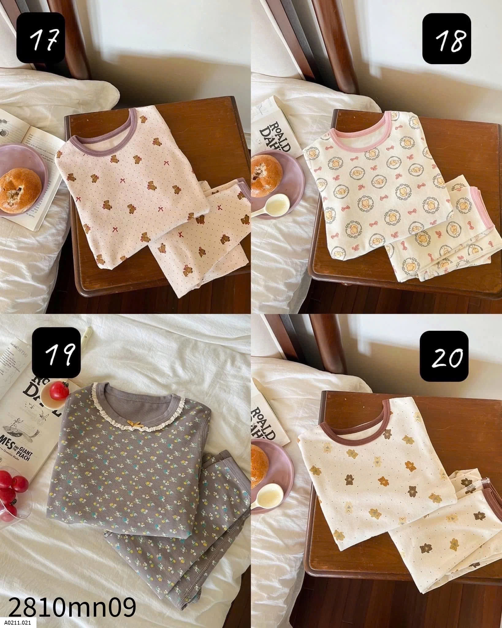 BỘ MẶC NHÀ DÀI TAY HÃNG AMBBKID   Giá sỉ SIZE 80-150 : 120k/1b Size 160:  140k/1b