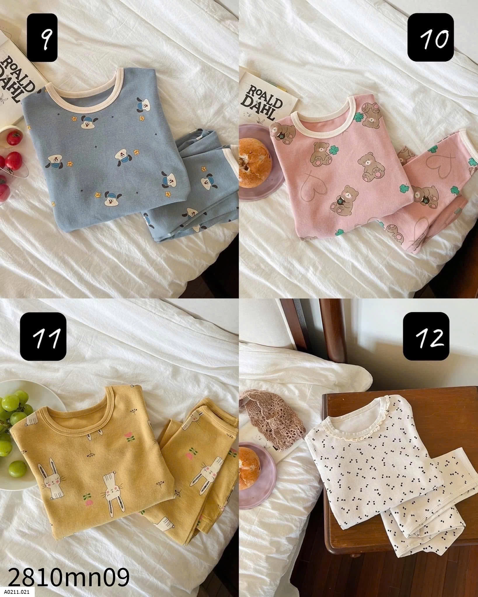 BỘ MẶC NHÀ DÀI TAY HÃNG AMBBKID   Giá sỉ SIZE 80-150 : 120k/1b Size 160:  140k/1b