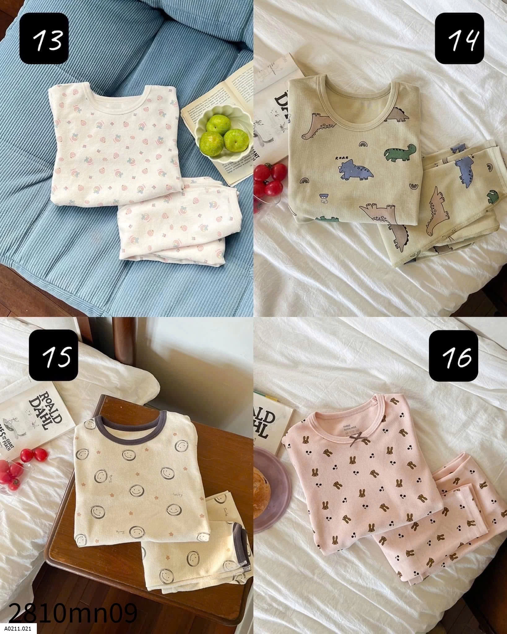 BỘ MẶC NHÀ DÀI TAY HÃNG AMBBKID   Giá sỉ SIZE 80-150 : 120k/1b Size 160:  140k/1b