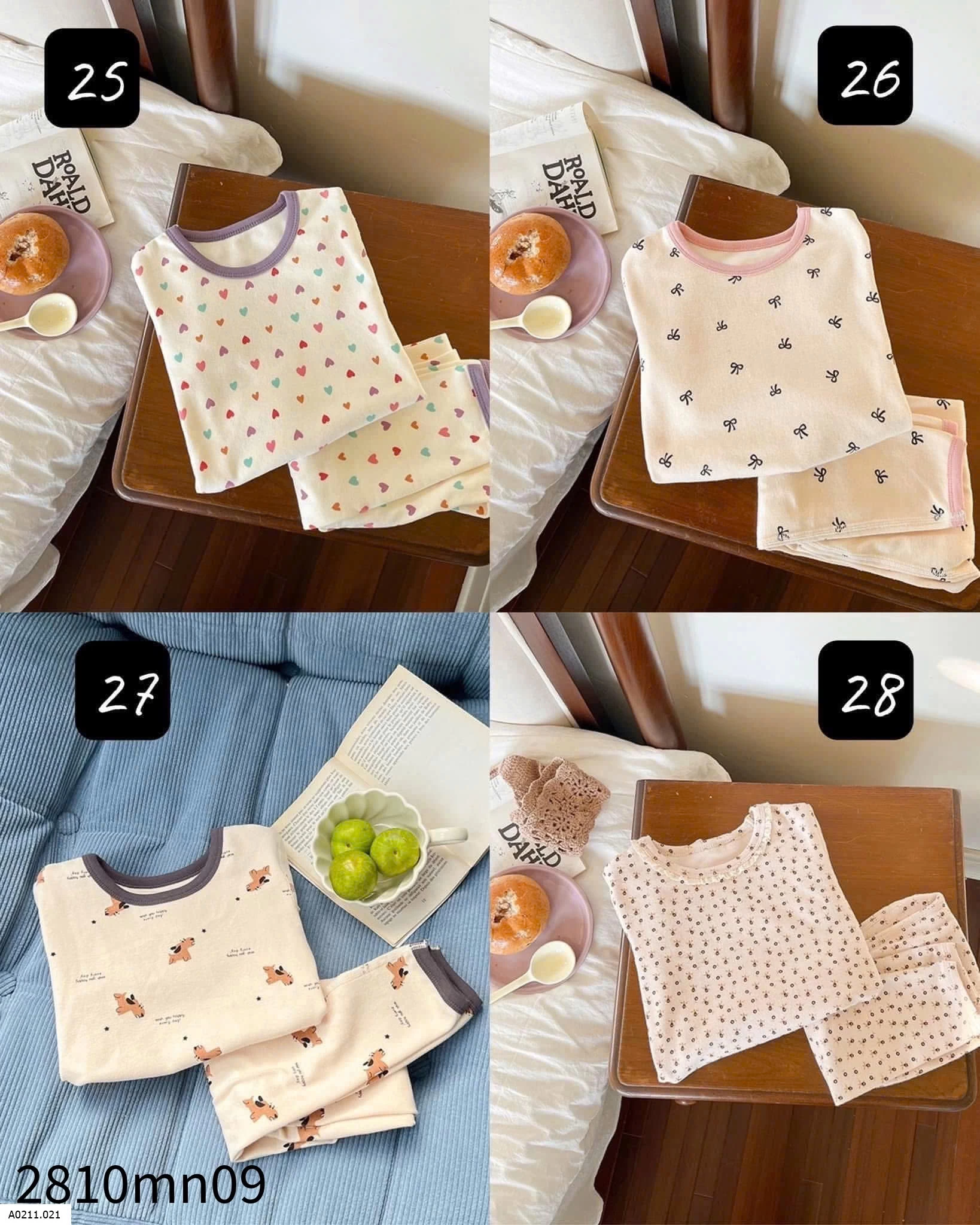 BỘ MẶC NHÀ DÀI TAY HÃNG AMBBKID   Giá sỉ SIZE 80-150 : 120k/1b Size 160:  140k/1b