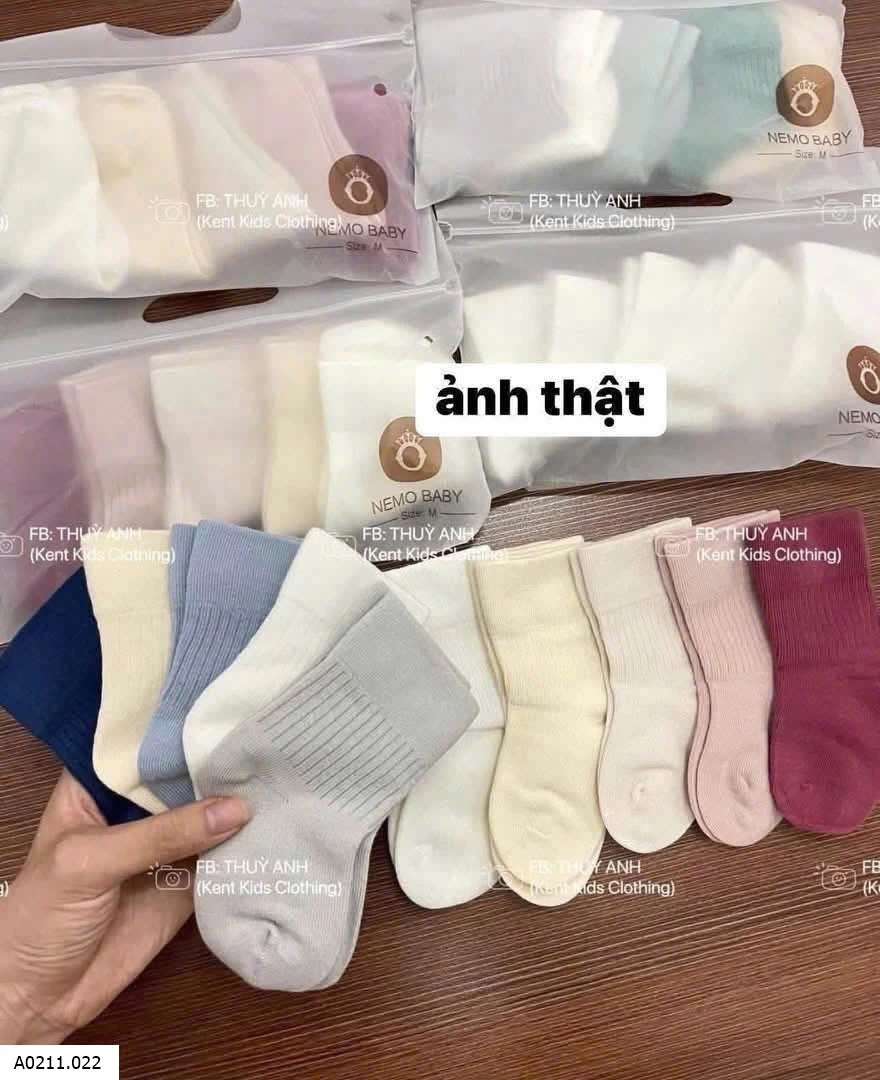 Set 5 đôi tất chính hãng NEMO   Giá sỉ 72k/1 set 5đ