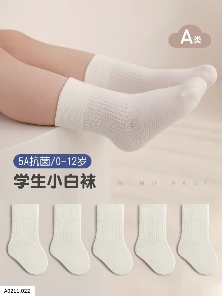 Set 5 đôi tất chính hãng NEMO   Giá sỉ 72k/1 set 5đ