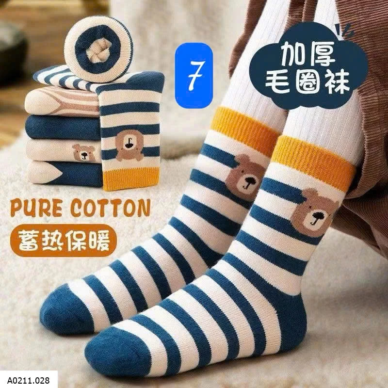 SET 10 ĐÔI TẤT DÀY BÉ   Giá sỉ 73k/set 10 đôi