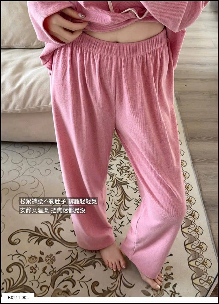 BỘ PIJAMA DÀI CỔ BÈO NỮ  Giá sỉ 240k