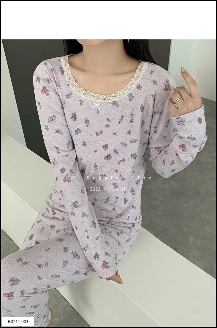 BỘ THU ĐÔNG HOA NHÍ PHỐI REN  Giá sỉ 180ka