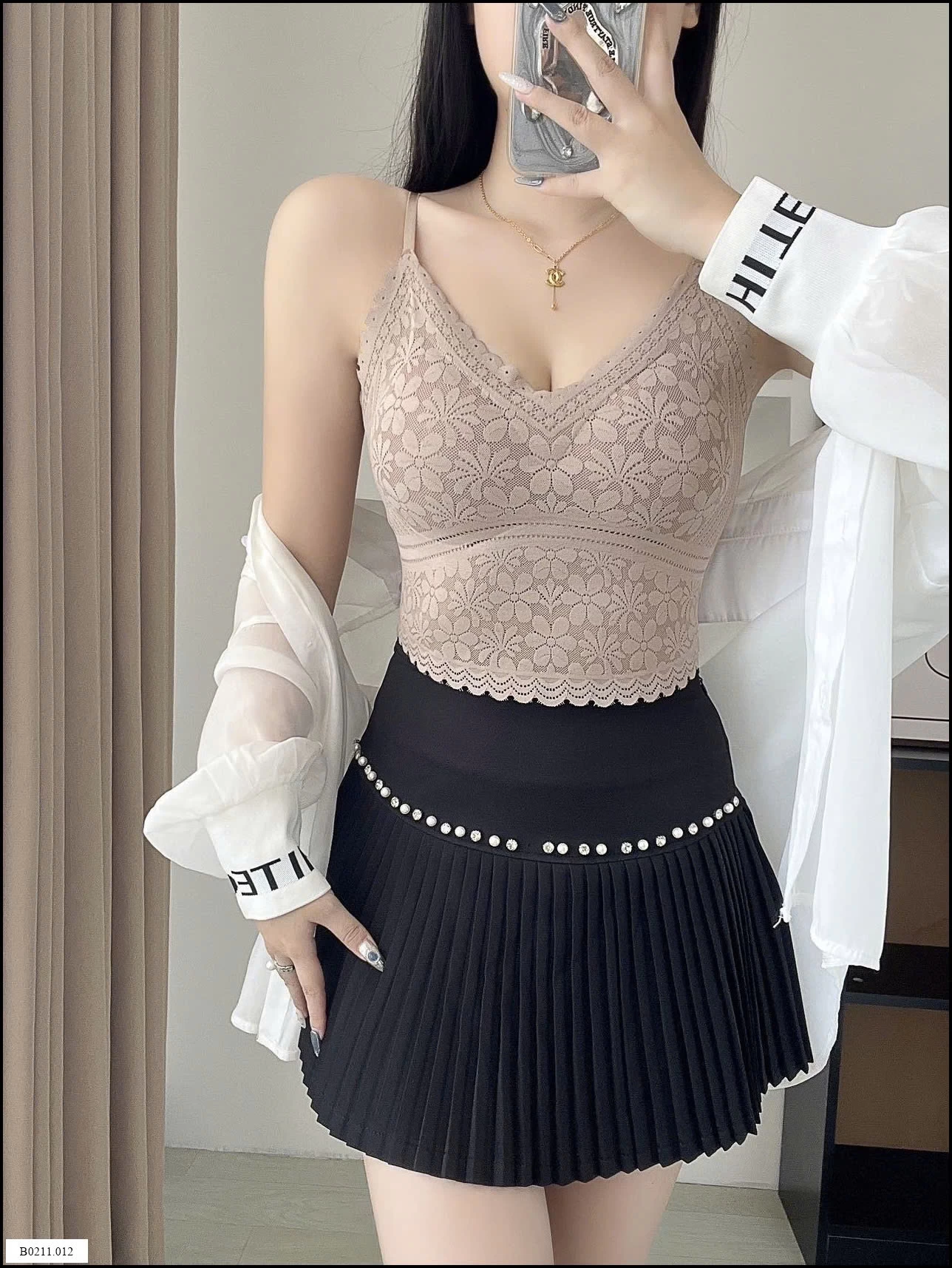 Áo hai dây ren cổ chữ V  Giá sỉ 65k/1c