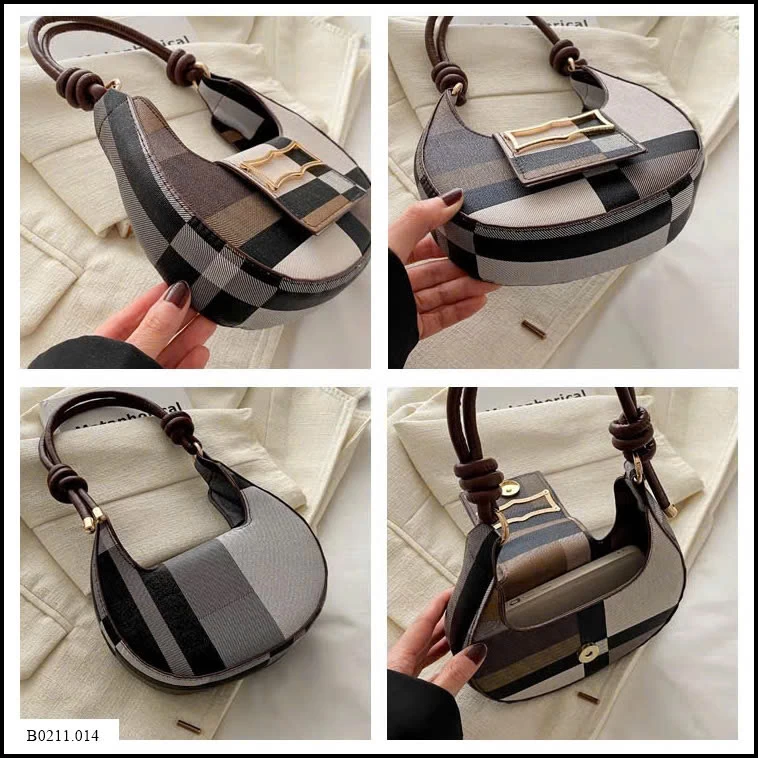 TÚI KẸP NÁCH NỮ PHỐI HỌA TIẾT ĐAN XEN  Giá sỉ 89k