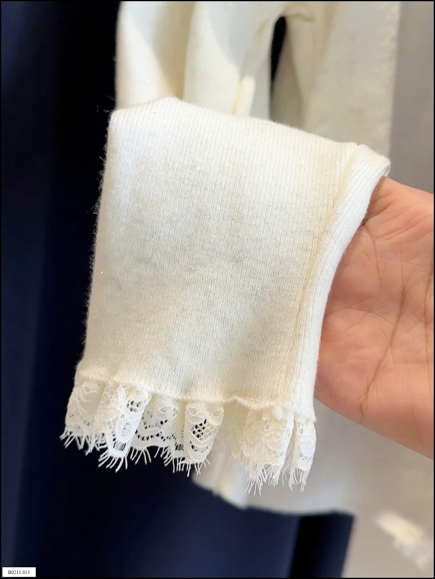 ÁO LEN NHÀ ANNA VIỀN PHỐI REN   Giá sỉ 169k