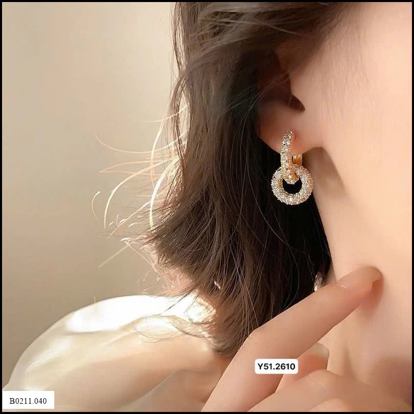 Khuyên tai cao cấp sang trọng hãng GOLICC  Giá sỉ 130k/1 đôi