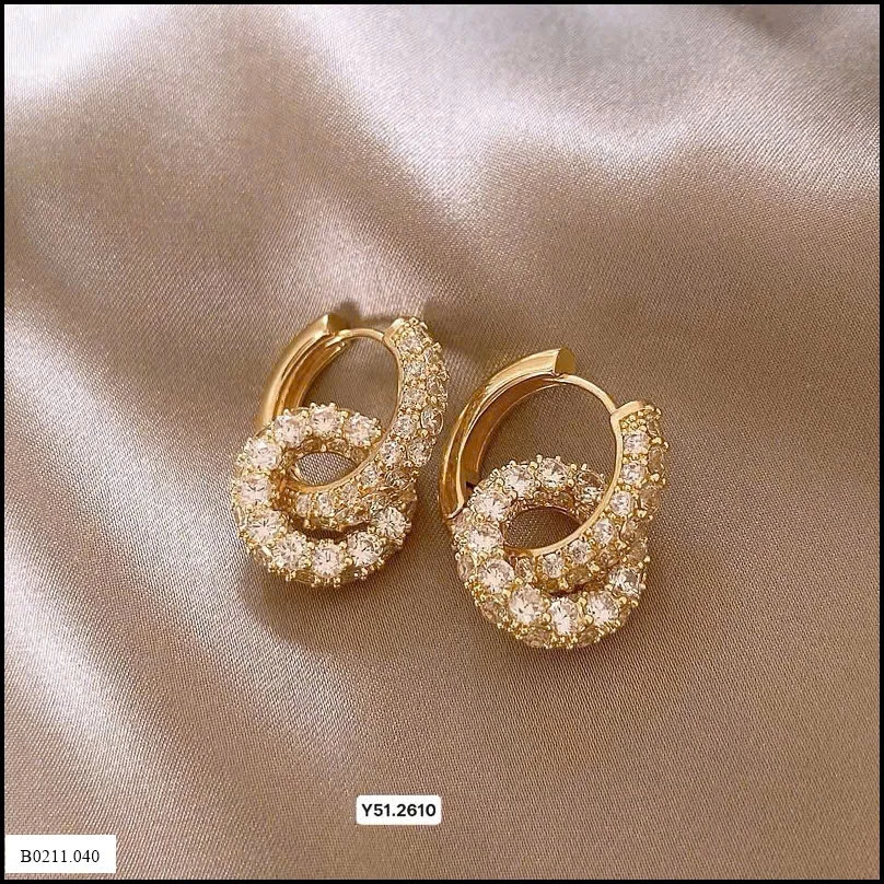 Khuyên tai cao cấp sang trọng hãng GOLICC  Giá sỉ 130k/1 đôi