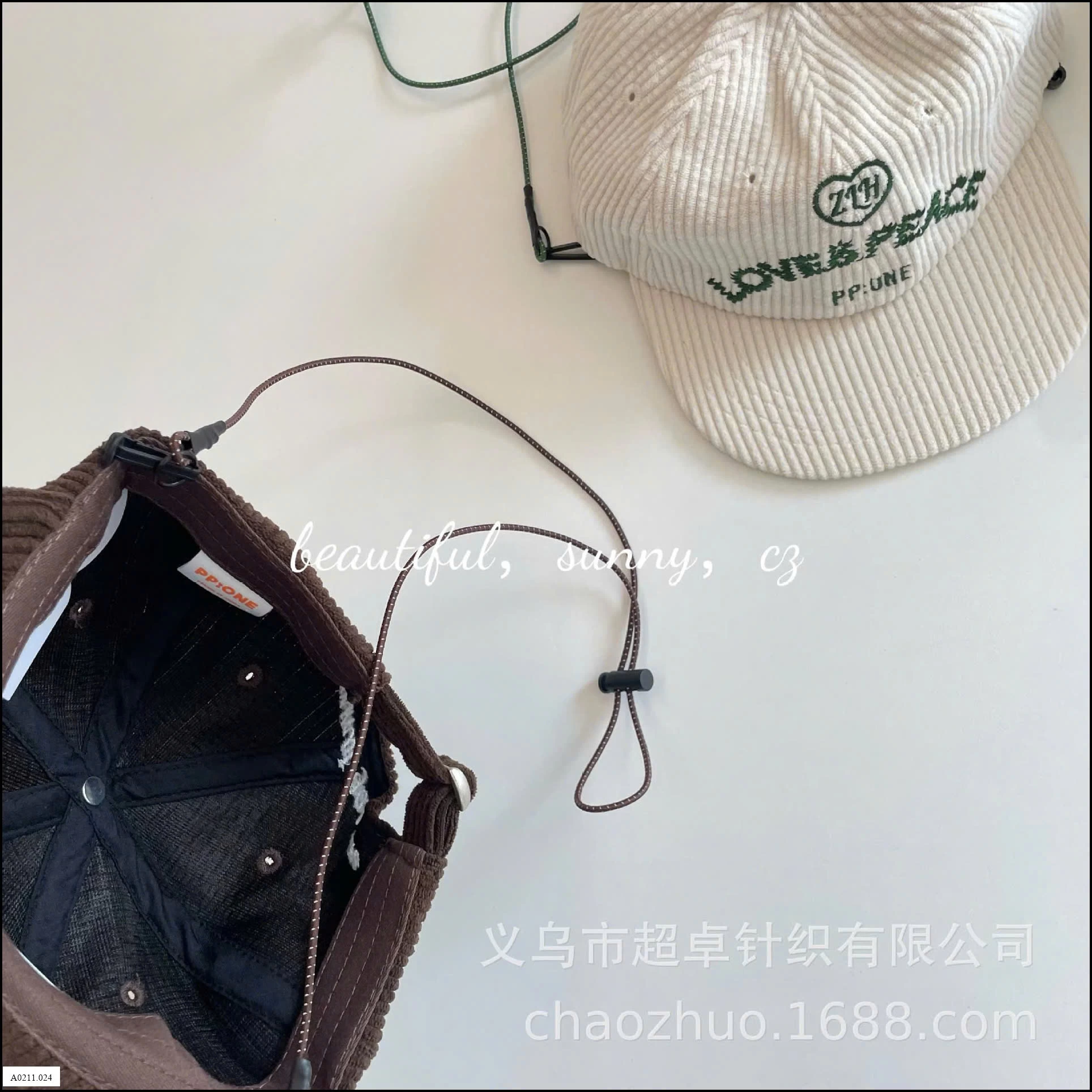 MŨ KẾT NHUNG THÊU CHỮ TÁN RỘNG   Giá sỉ 95k