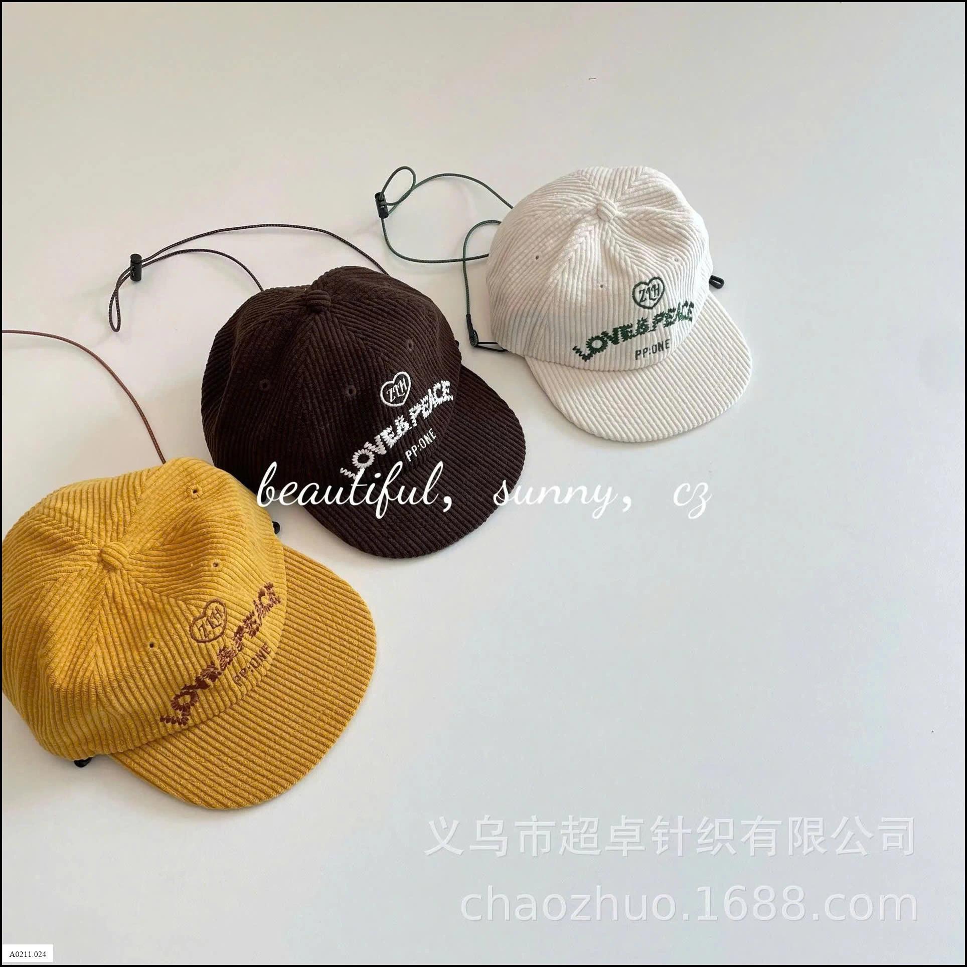 MŨ KẾT NHUNG THÊU CHỮ TÁN RỘNG   Giá sỉ 95k