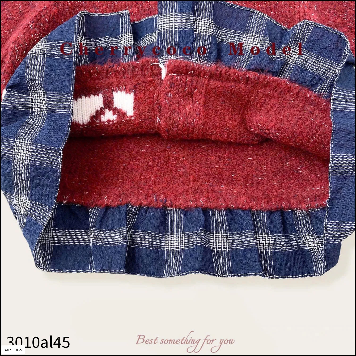 ÁO LEN VIỀN CARO HÃNG CHERRYCOCO CHO BÉ  Giá sỉ 220k