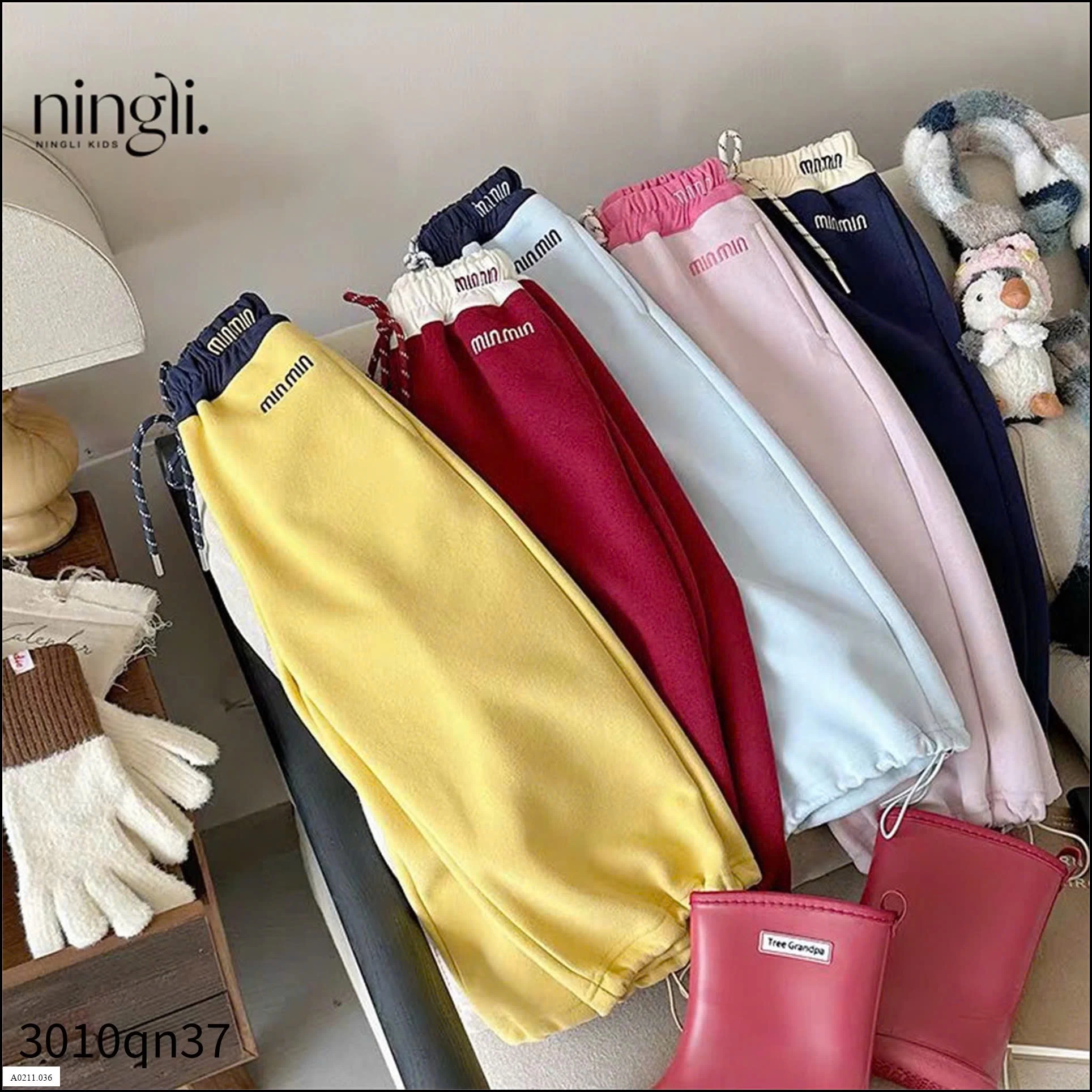 QUẦN NỈ PHỐI CẠP MINMIN HÃNG NINGLI   Giá sỉ 130k