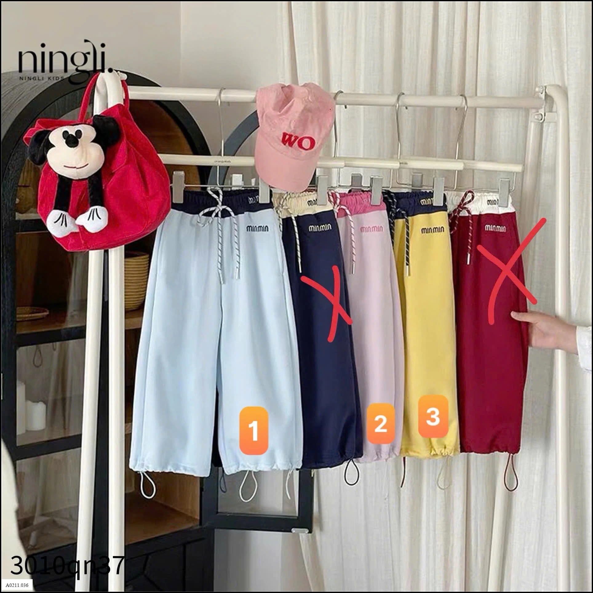 QUẦN NỈ PHỐI CẠP MINMIN HÃNG NINGLI   Giá sỉ 130k