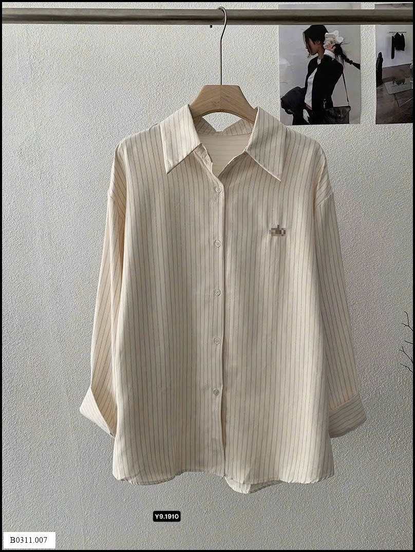 ÁO SƠ MI KẺ SỌC DÁNG DÀI  Giá sỉ 140k