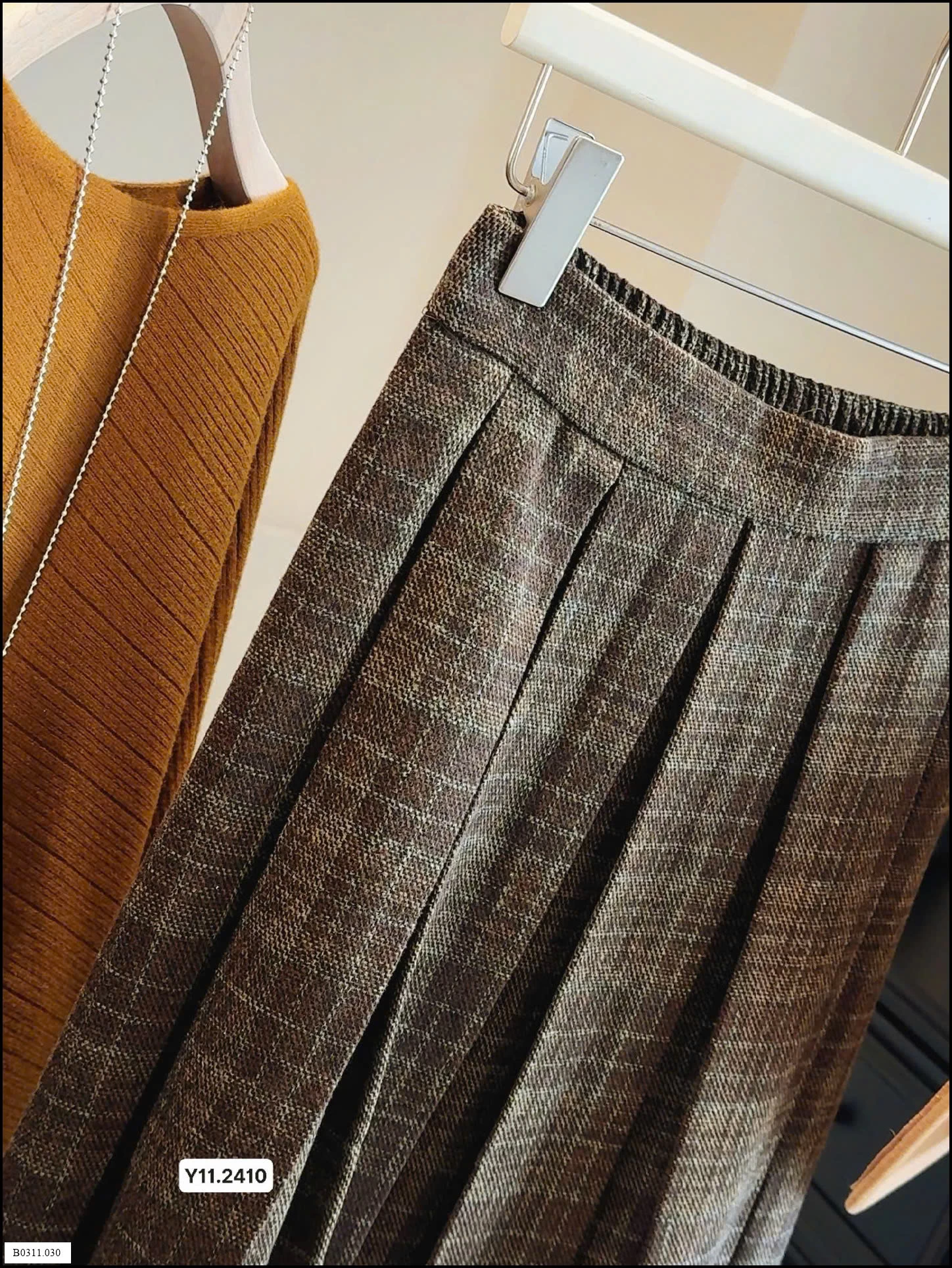 CHÂN VÁY LEN MIDI  ANNA Giá sỉ 210k