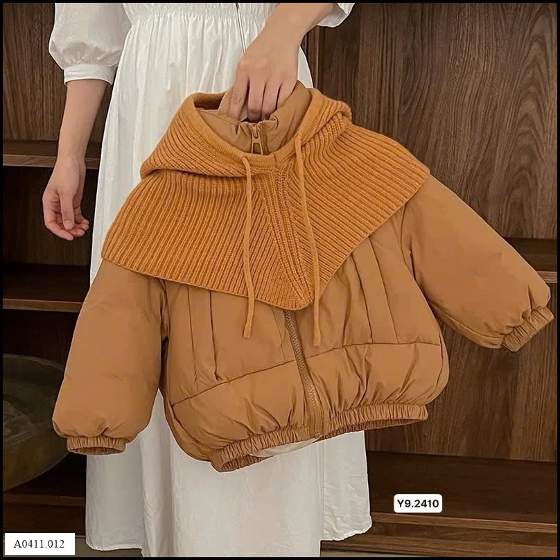 ÁO PHAO PHAO KÈM MŨ LEN CHO BÉ Giá sỉ 265k