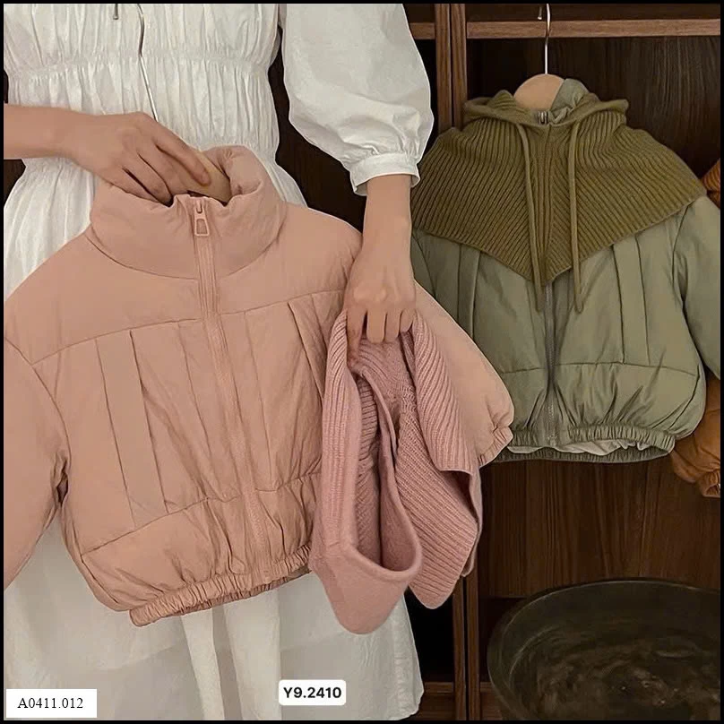 ÁO PHAO PHAO KÈM MŨ LEN CHO BÉ Giá sỉ 265k