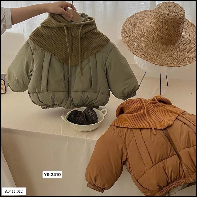 ÁO PHAO PHAO KÈM MŨ LEN CHO BÉ Giá sỉ 265k