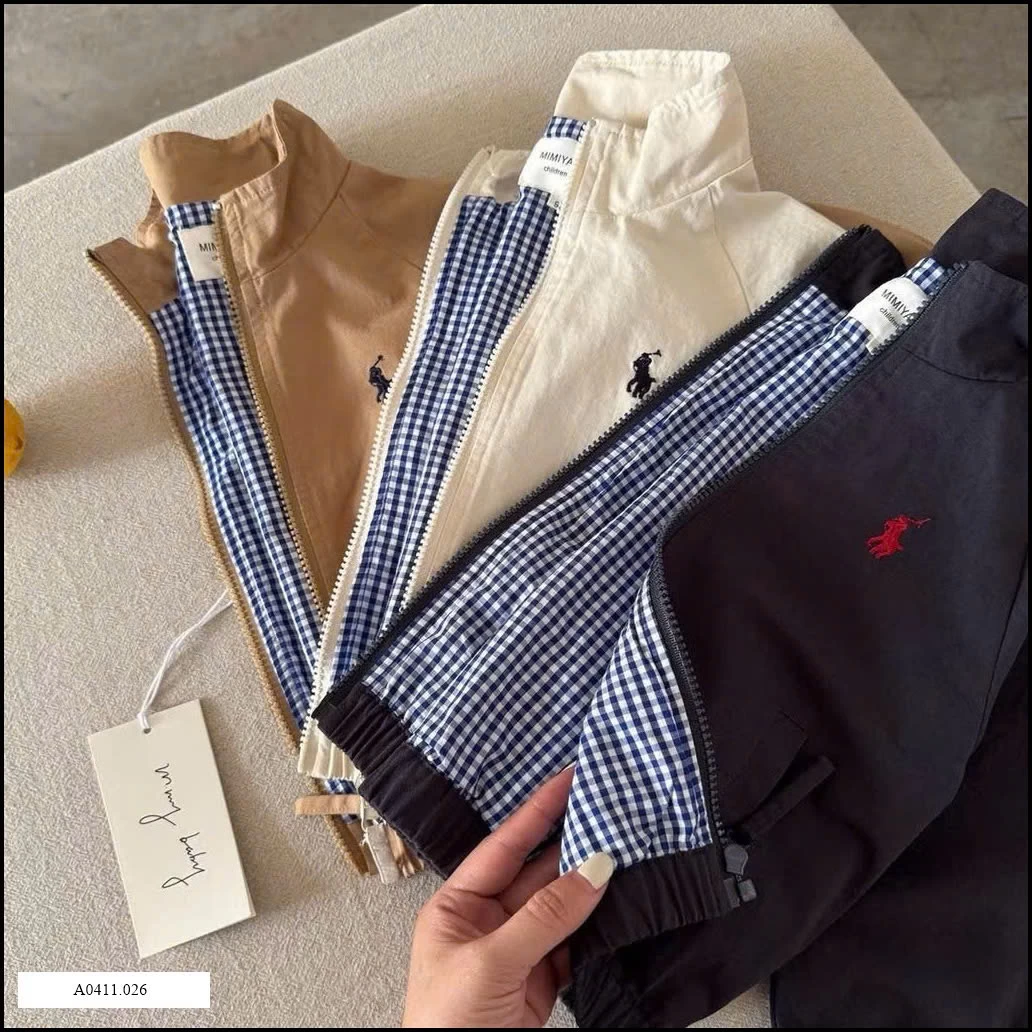 ÁO KHOÁC KAKI 2 LỚP THÊU NGỰA  Giá sỉ 185k