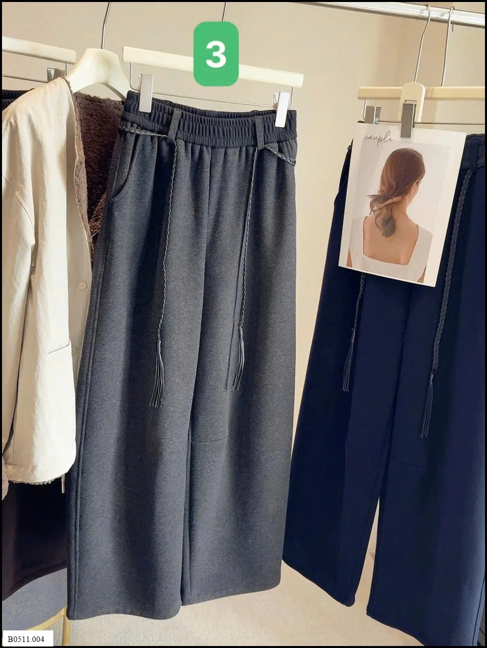 QUẦN NỈ SUÔNG PHỐI CẠP ANNA Giá sỉ 215k