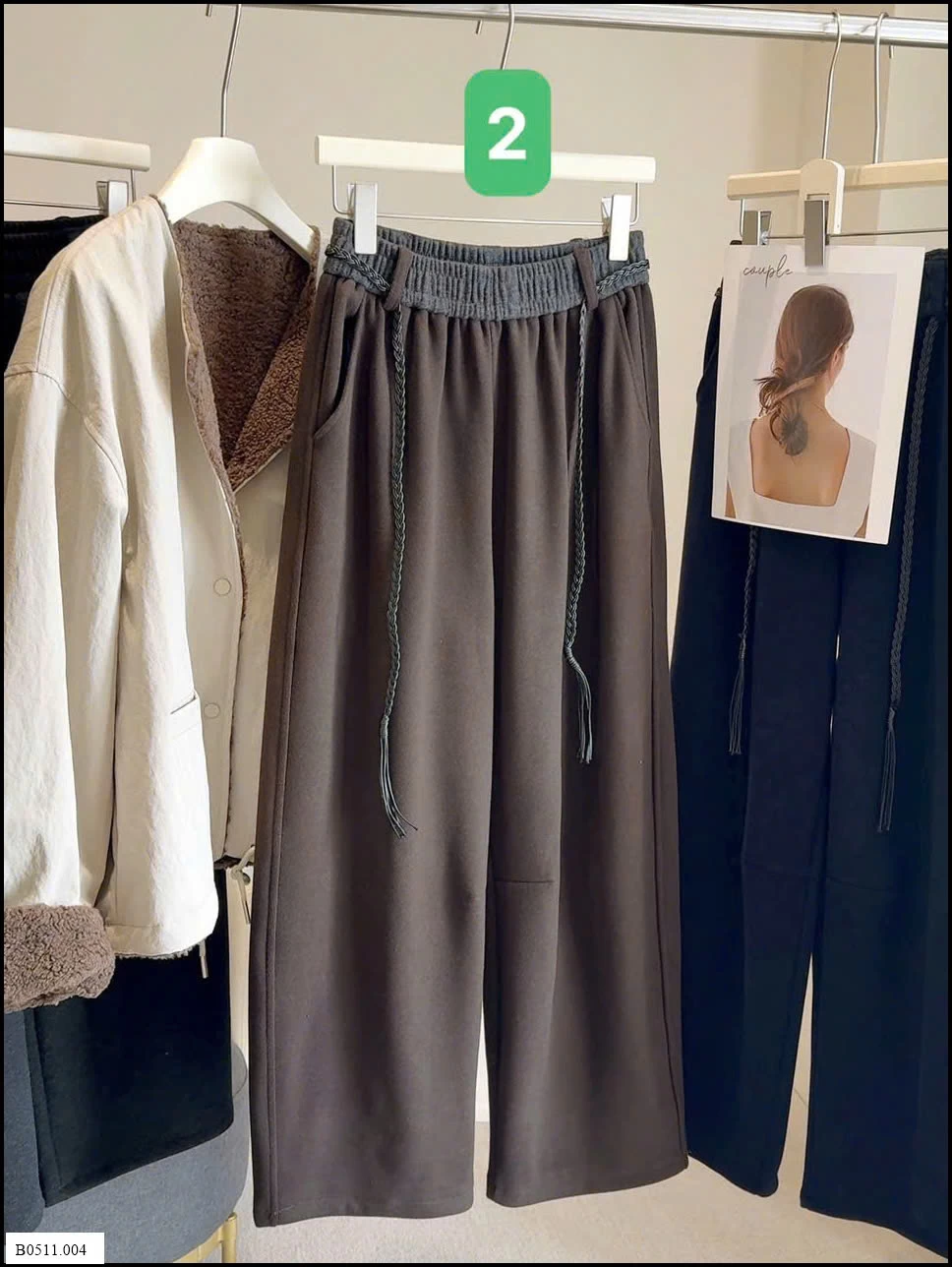 QUẦN NỈ SUÔNG PHỐI CẠP ANNA Giá sỉ 215k