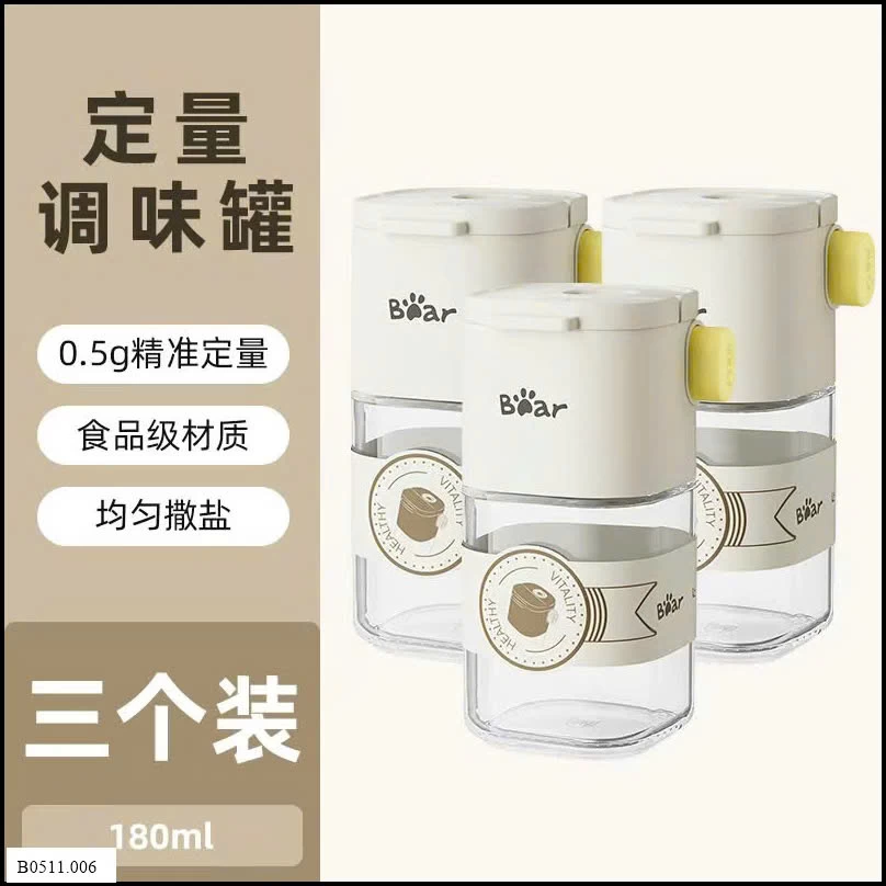 COMBO 3 LỌ RẮC GIA VỊ BEAR Giá sỉ 220k