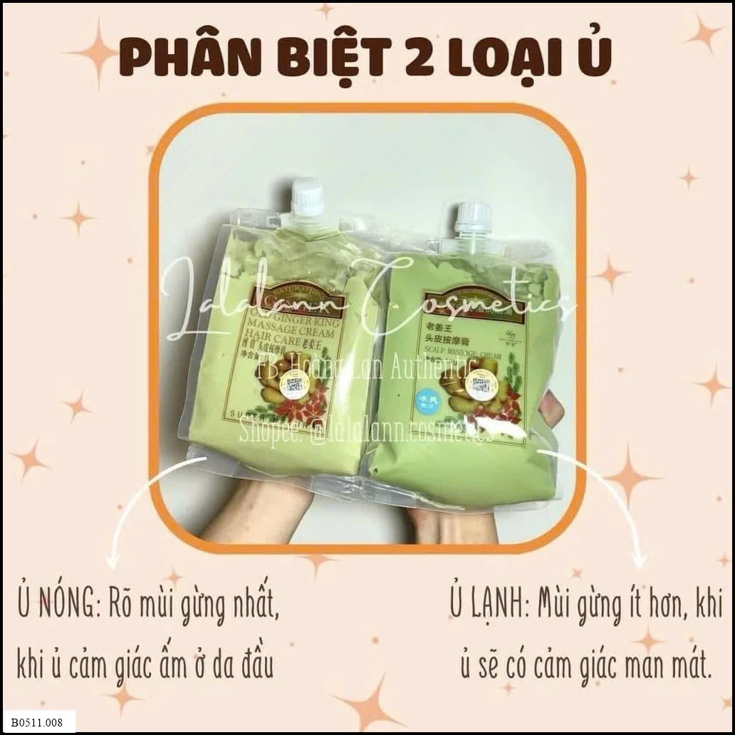 Ủ TÓC GỪNG GIẢM RỤNG TÓC Giá sỉ 90k