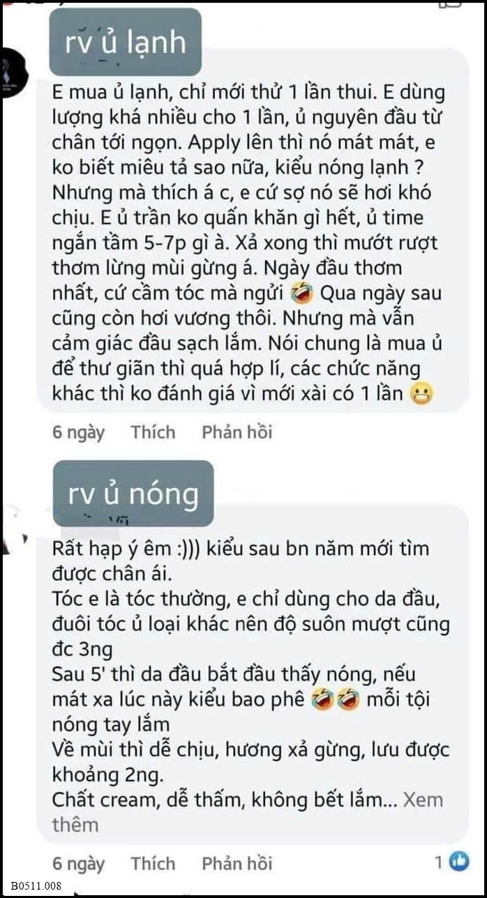 Ủ TÓC GỪNG GIẢM RỤNG TÓC Giá sỉ 90k