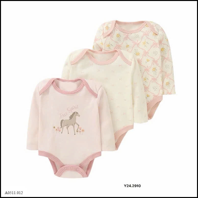 SET 3 BODY HỌA TIẾT CHO BÉ Giá sỉ 160k/set