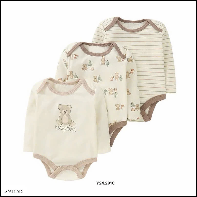 SET 3 BODY HỌA TIẾT CHO BÉ Giá sỉ 160k/set