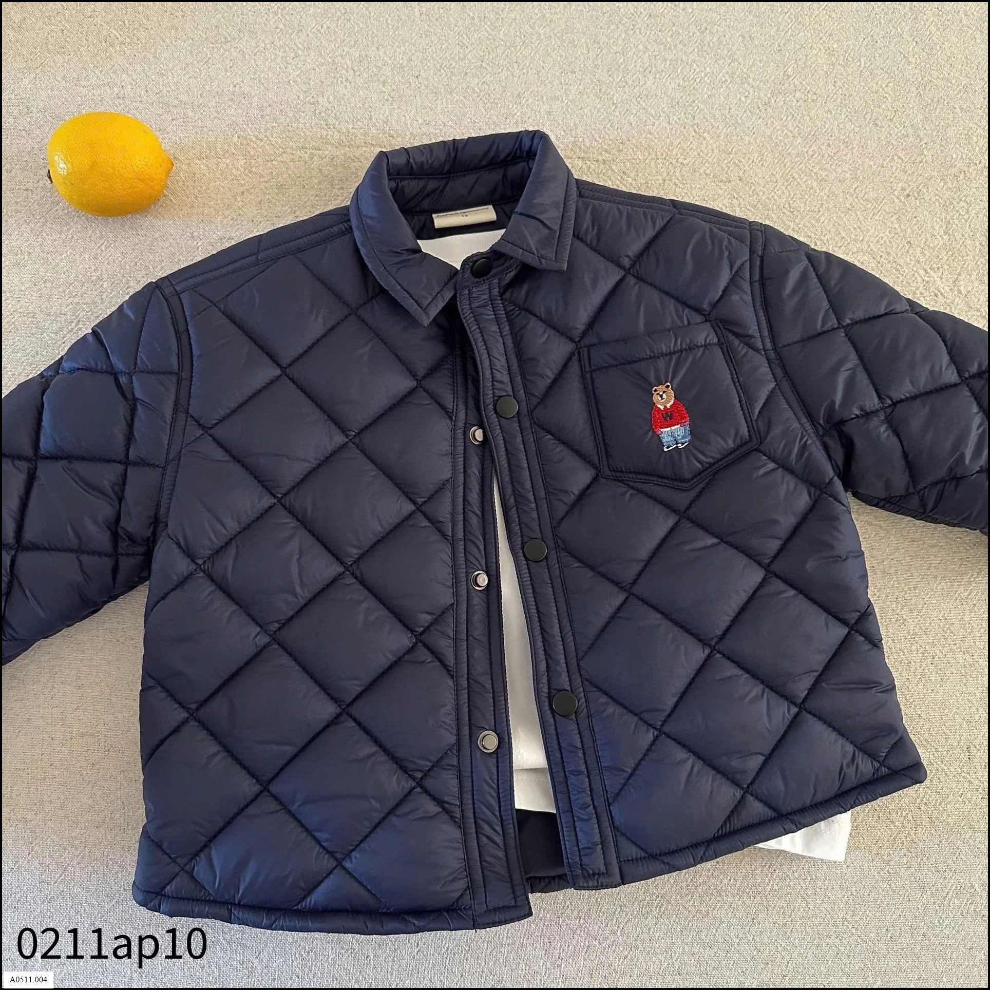 ÁO PHAO TRẦN TRÁM THÊU GẤU FUNFUN  Giá sỉ 220k