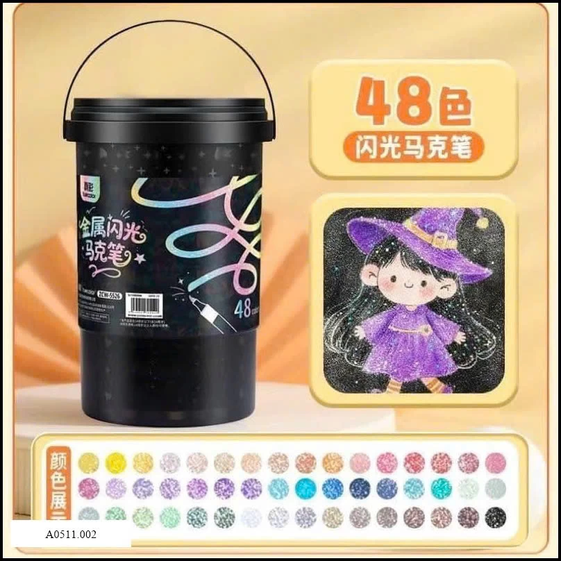 Bộ bút màu nhũ bling bling Giá sỉ 95k