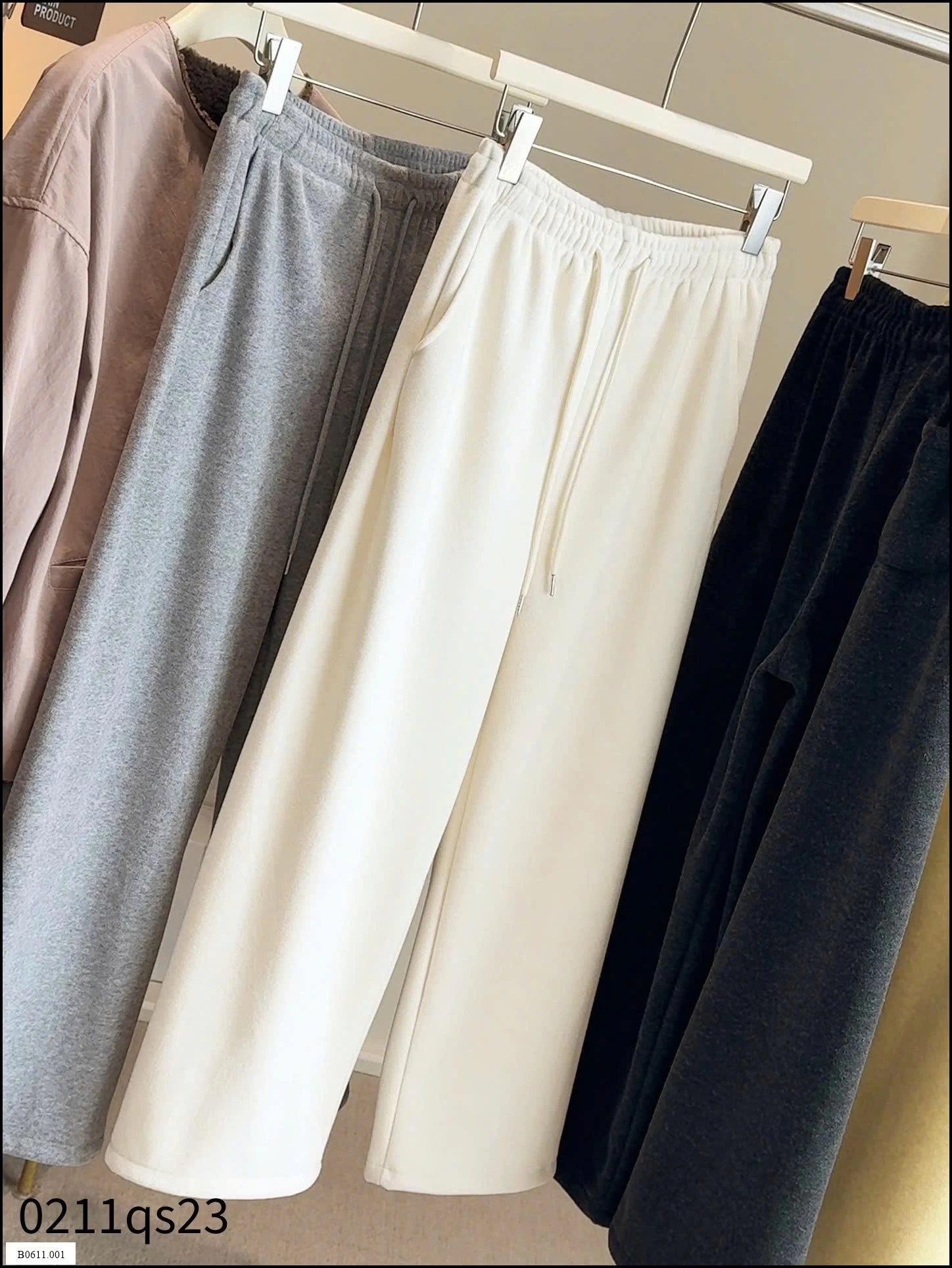 Quần nỉ nhung ống rộng #Anna  Giá sỉ 220k