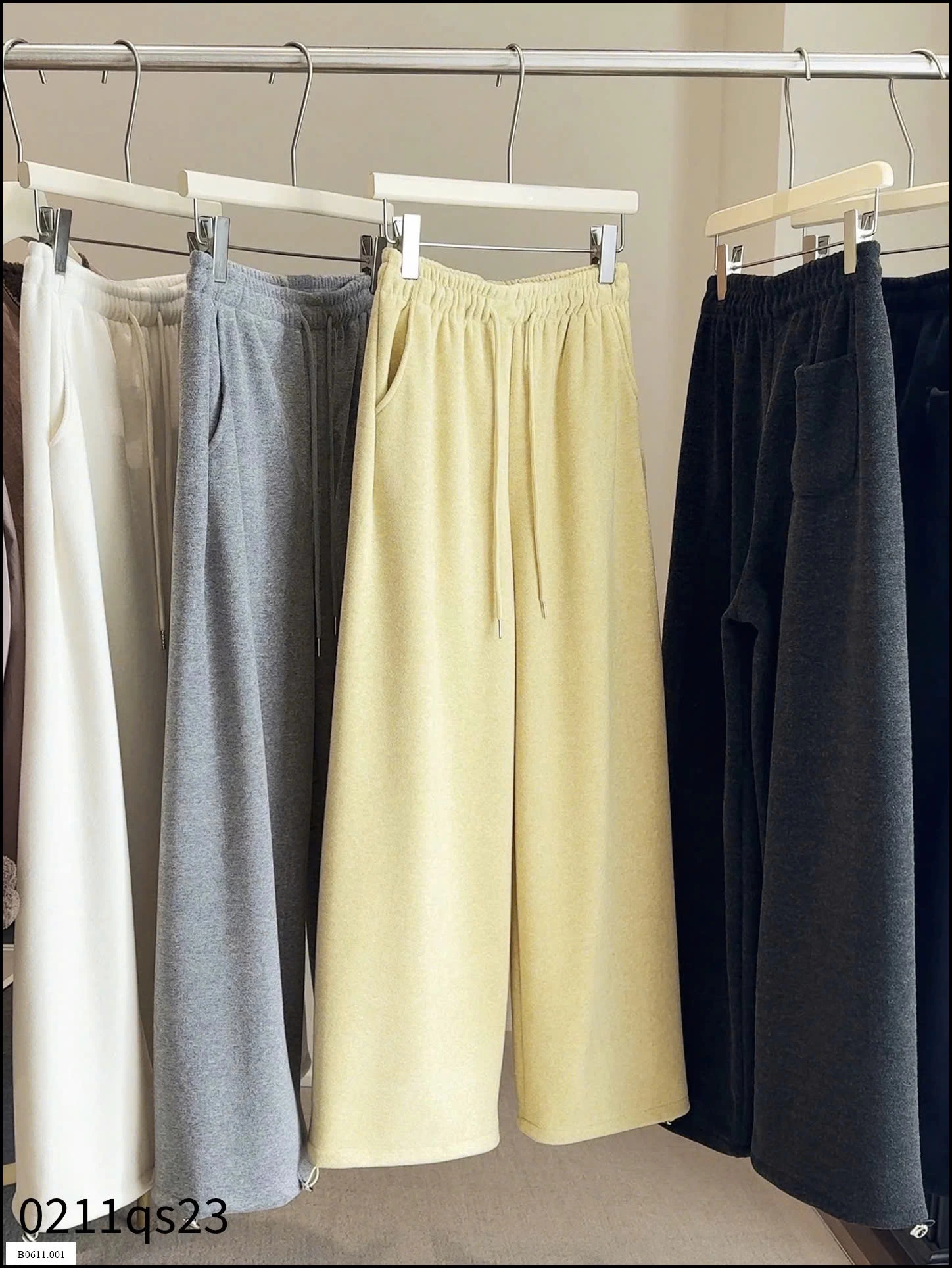 Quần nỉ nhung ống rộng #Anna  Giá sỉ 220k