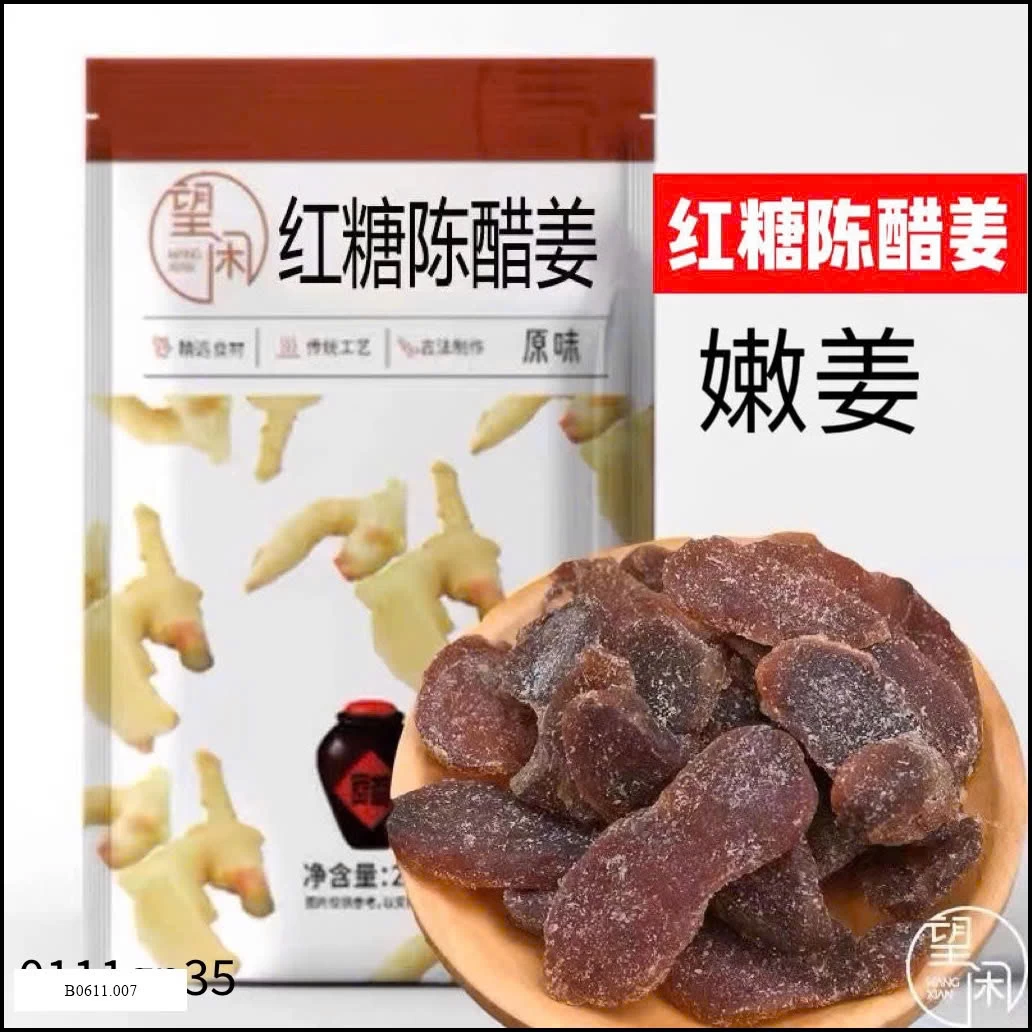 GỪNG NGÂM ĐƯỜNG NÂU TRUYỀN THỐNG Giá sỉ 85k/ gói 500gr