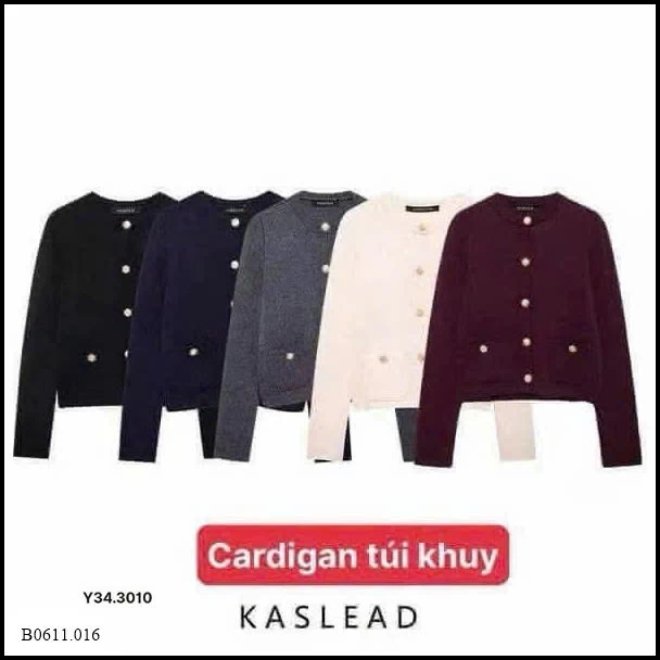 Cardigan túi khuy chính hãng Kaslead Giá sỉ 260k