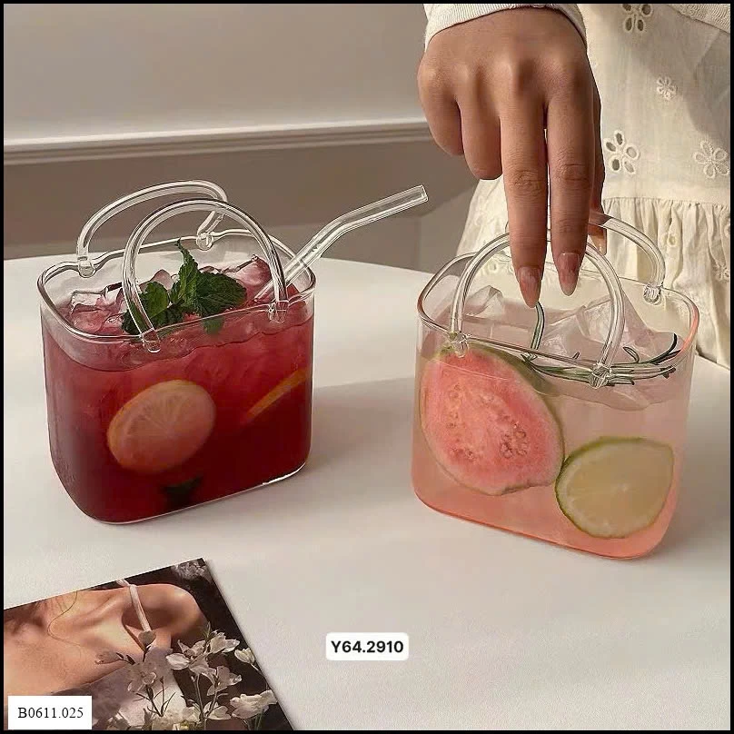 Giỏ thuỷ tinh không kèm ống hút Giá sỉ 85k/chiếc (không kèm ống hút)