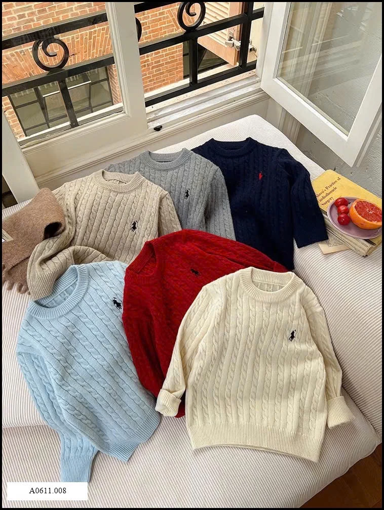 ÁO LEN THÊU NGỰA CAO CẤP NHÀ AMBB Giá sỉ 90-150: 185k      160: 200k