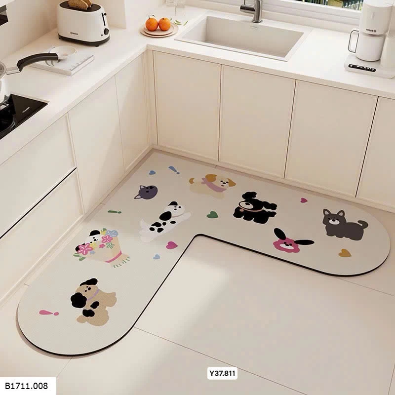 THẢM LÓT SÀN GÓC BẾP CHỮ L CHỐNG TRƯỢT  Giá sỉ 90k