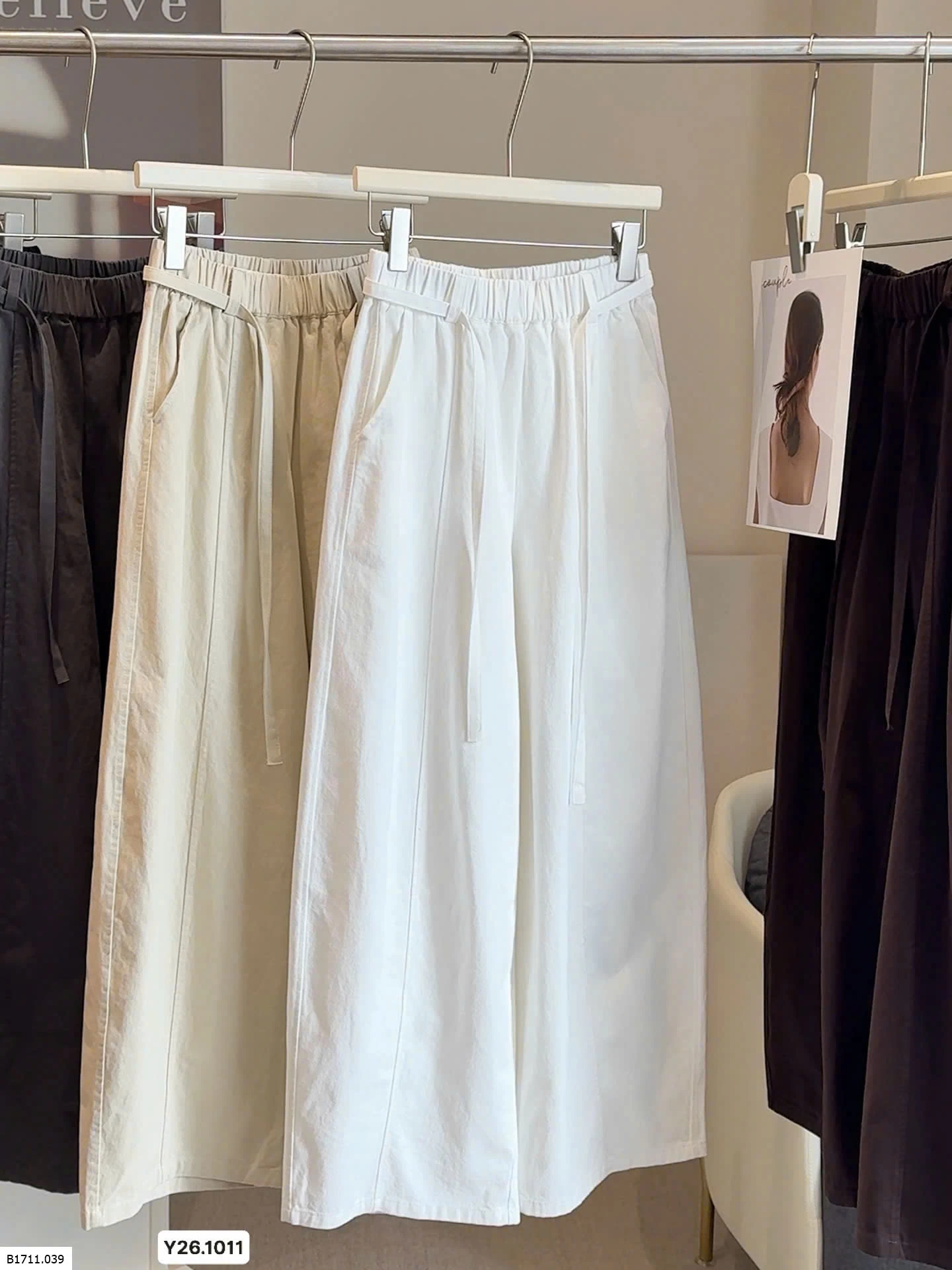 Quần ống rộng lưng thun co giãn  Giá sỉ 180k