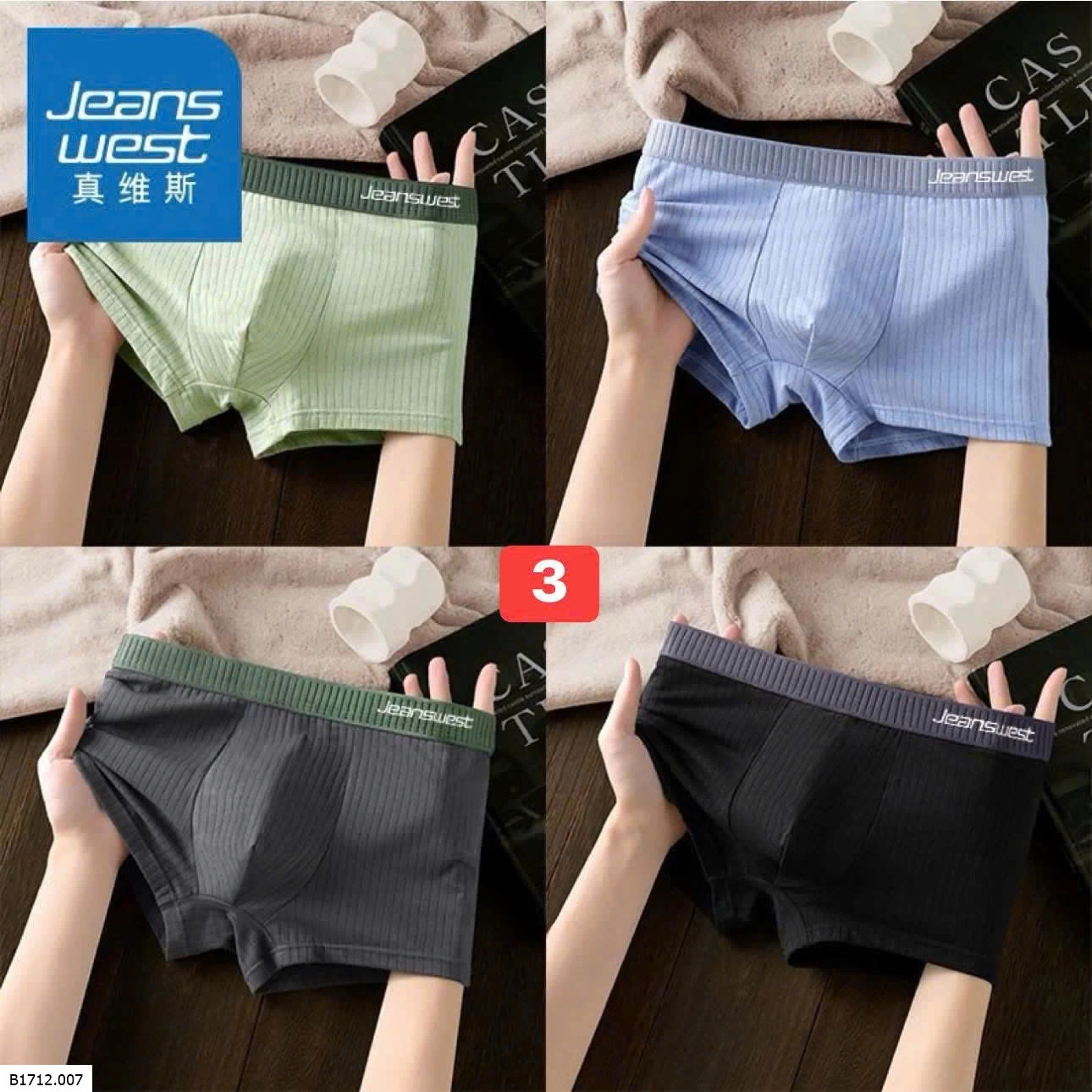 SET 4 QUẦN LÓT NAM JEANSWEST  Giá sỉ 140k