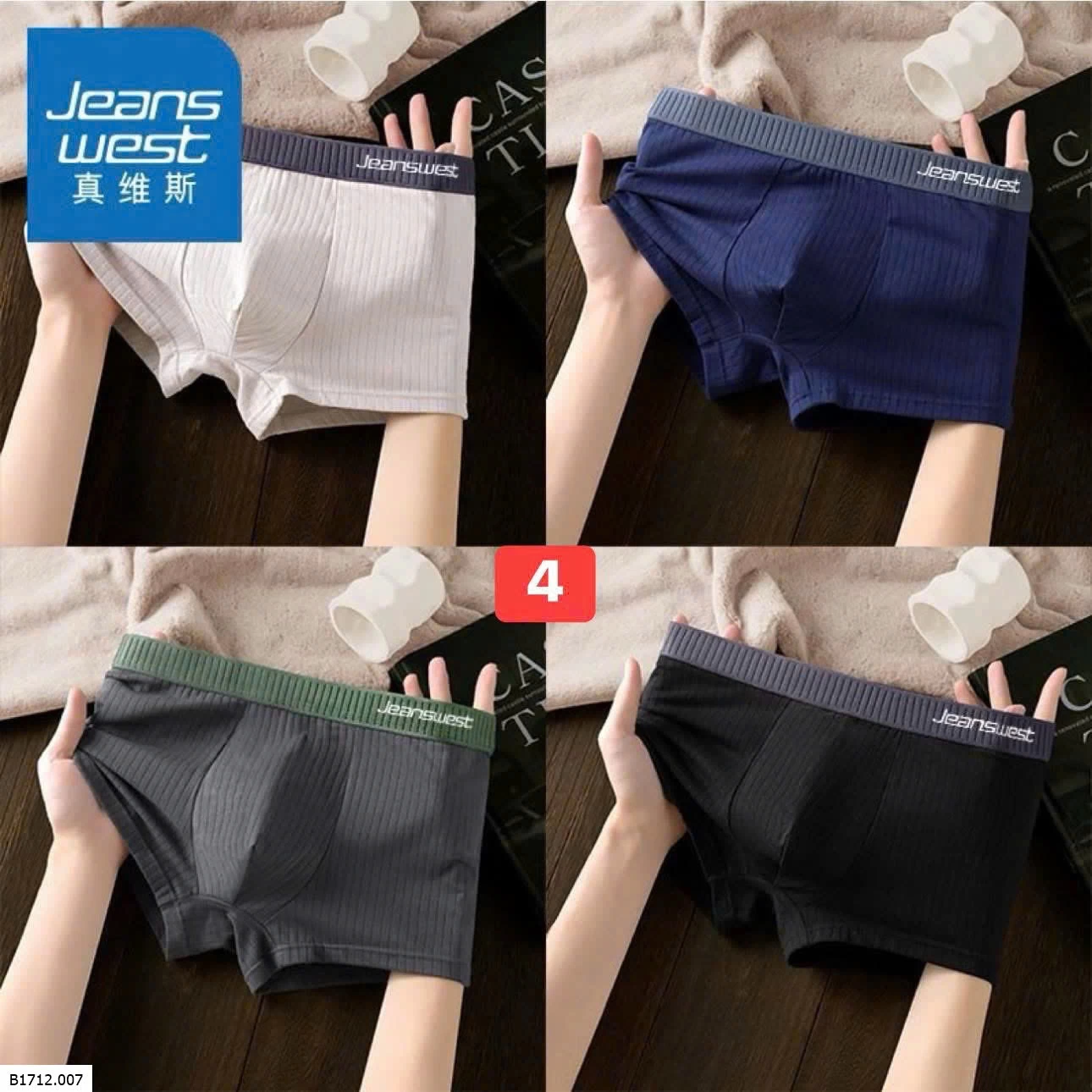 SET 4 QUẦN LÓT NAM JEANSWEST  Giá sỉ 140k