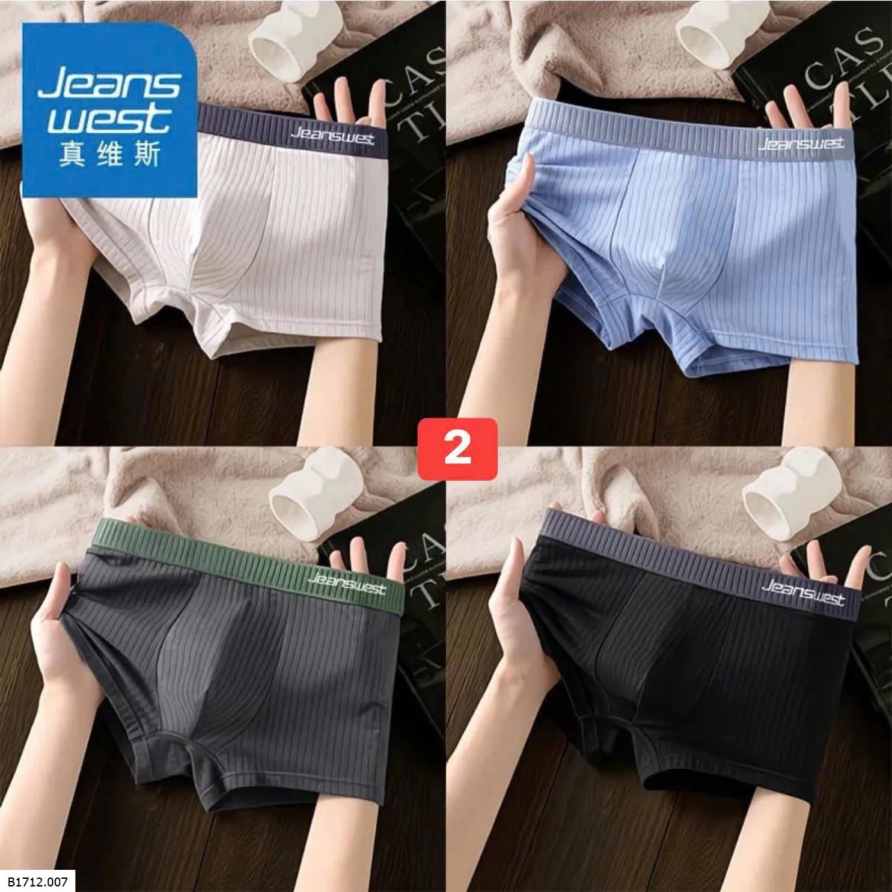 SET 4 QUẦN LÓT NAM JEANSWEST  Giá sỉ 140k