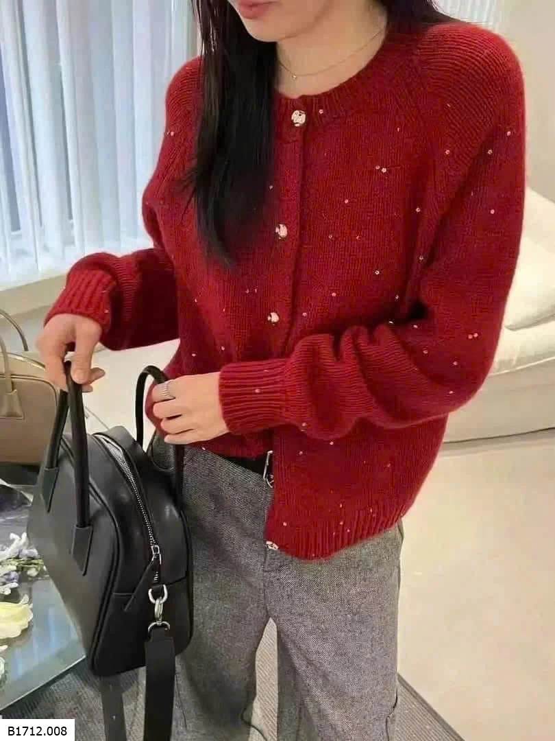 CARDIGAN LEN ĐỎ  Giá sỉ 165k