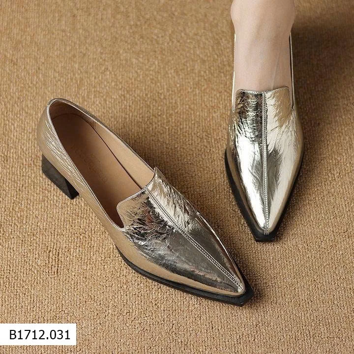 GIÀY CAO GÓT MŨI NHỌN DA BÓNG  Giá sỉ 190k