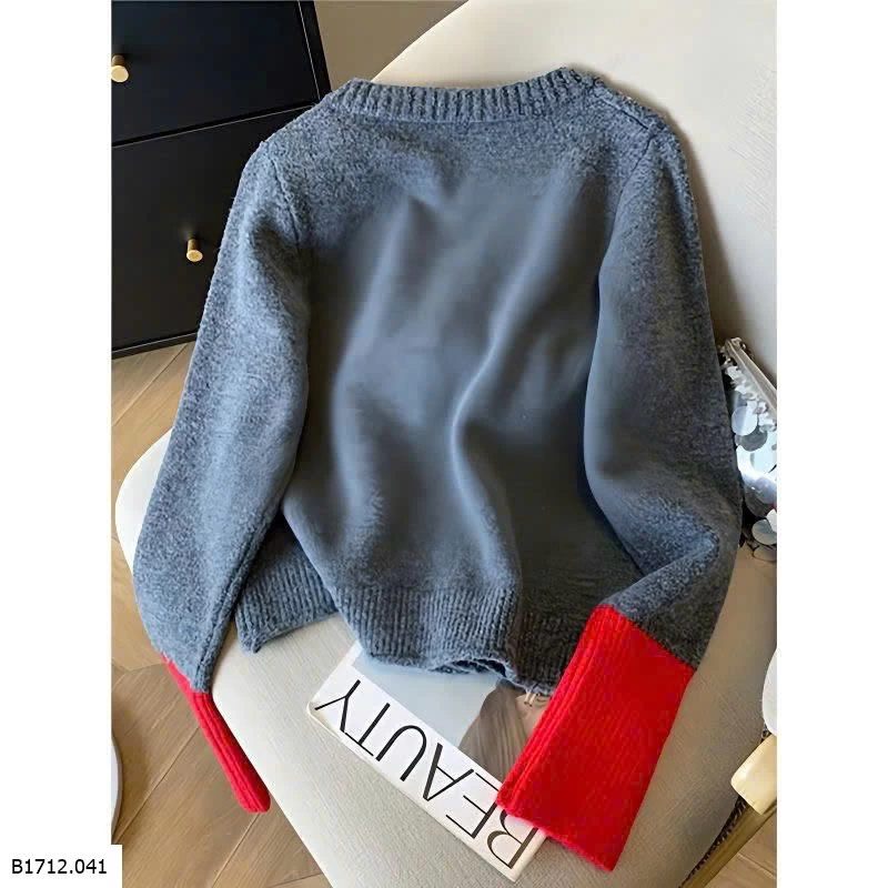 ÁO LEN XÁM CÀI CÚC PHỐI TAY  Giá sỉ 140k